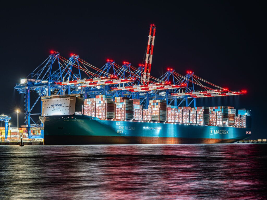 Nowoczesny gigant Barcelona Maersk zawinął do Baltic Hub