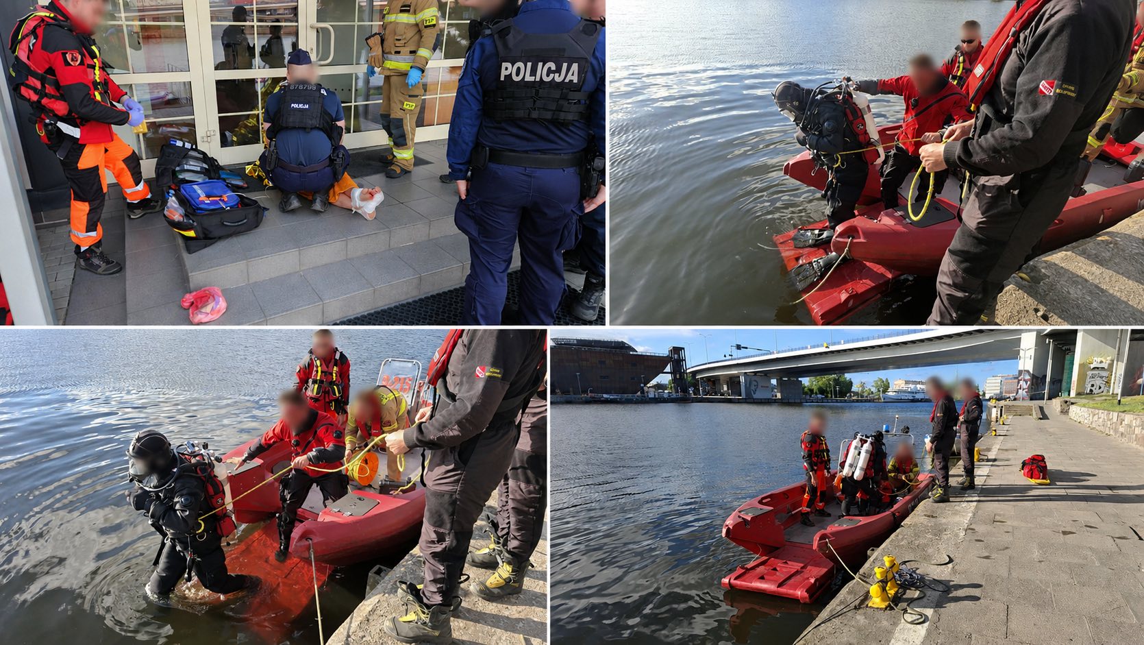 Pożar jachtu przy Trasie Zamkowej. Jedna osoba trafiła do szpitala